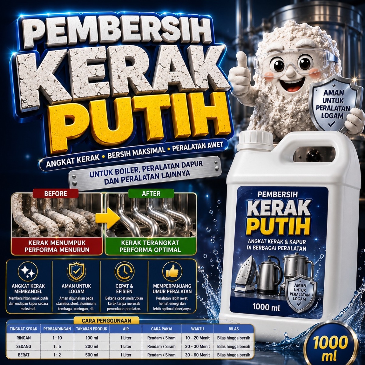 Cairan Pembersih Boiler & Alat Dapur