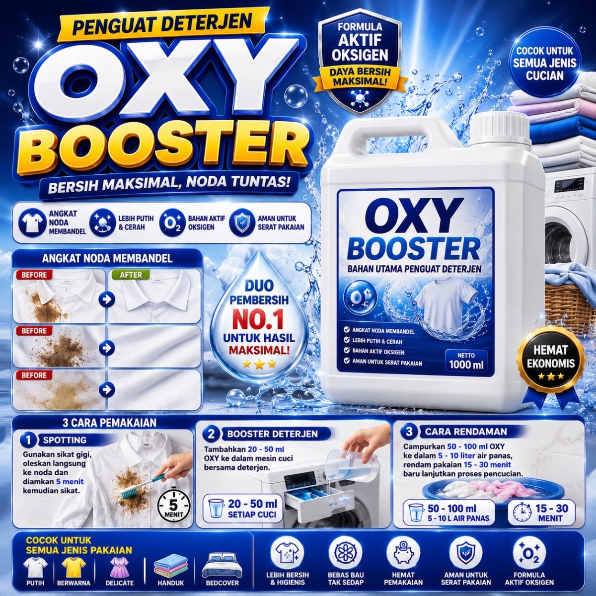 OXY Booster | Penguat Deterjen | Bahan Laundry