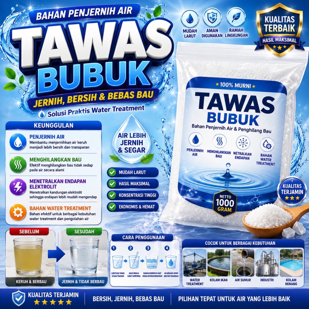 Tawas Bubuk | Penjernih Air Keruh