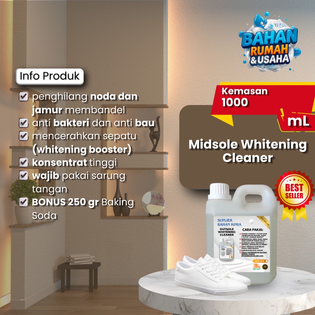 Out - Mid Sole Whitening | Pembersih & Pemutih Sepatu