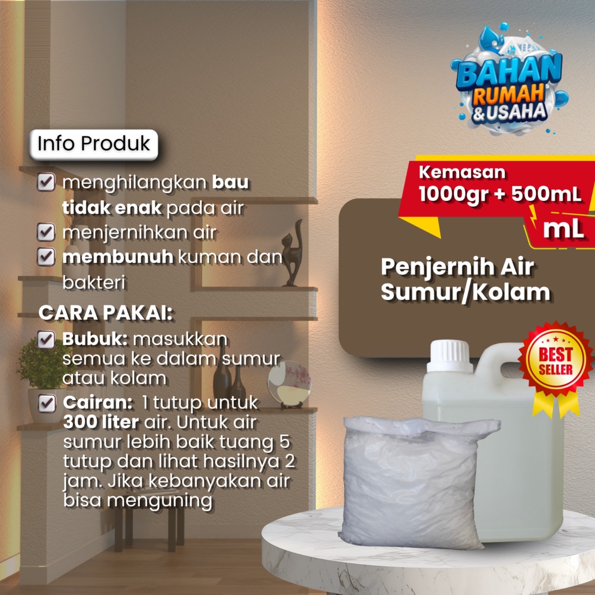 Penjernih Air Sumur & Kolam 2 in 1