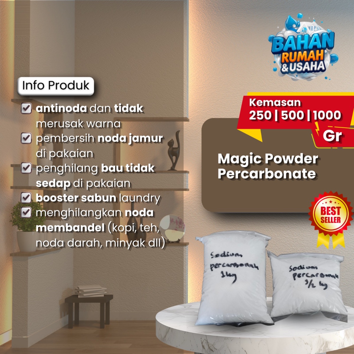 Percarbonate | Magic Powder | Anti Noda | Anti Jamur | Anti Bau Apek