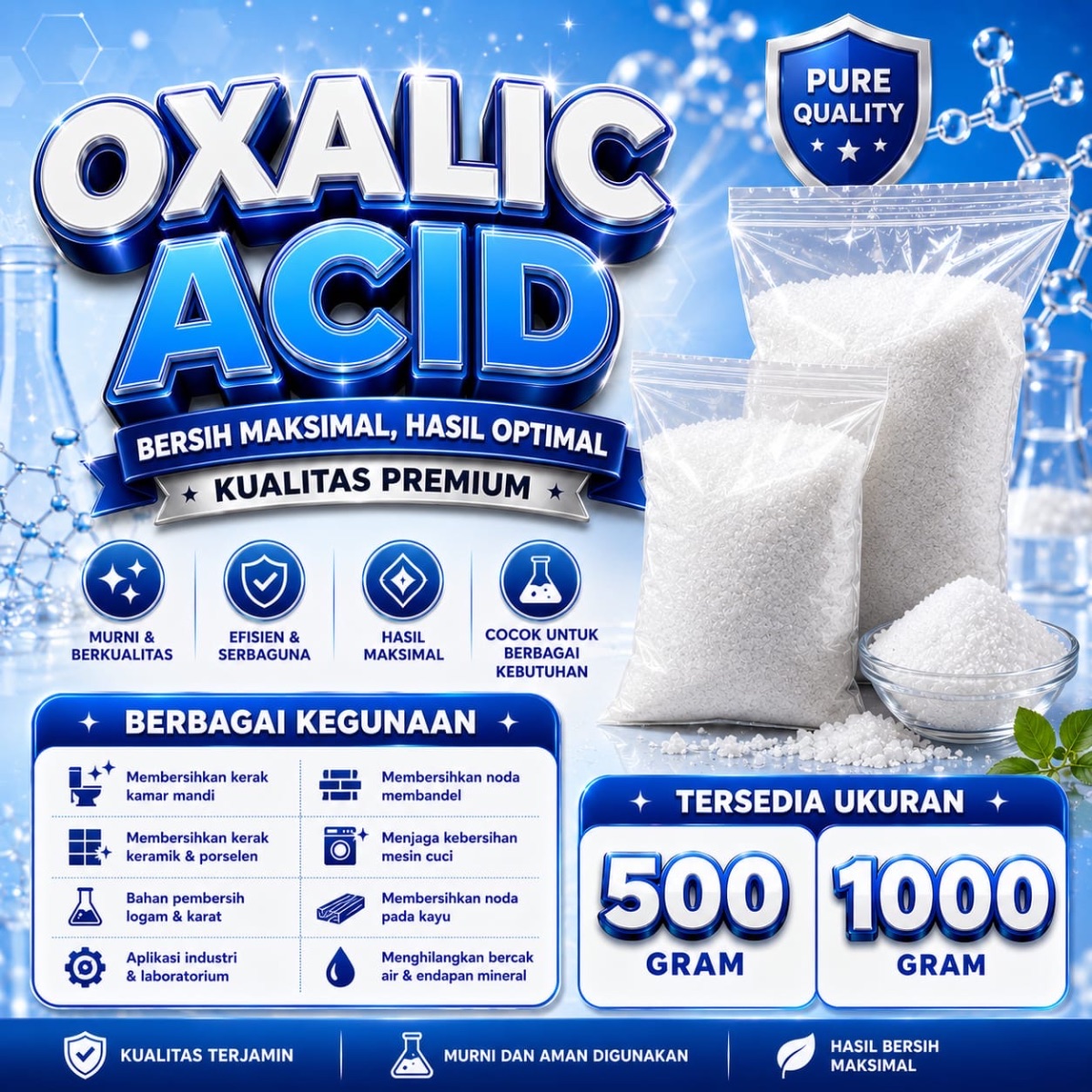 Oxalic Oksalit Oksalat | Cairan Pembersih | Anti Noda & Lumut