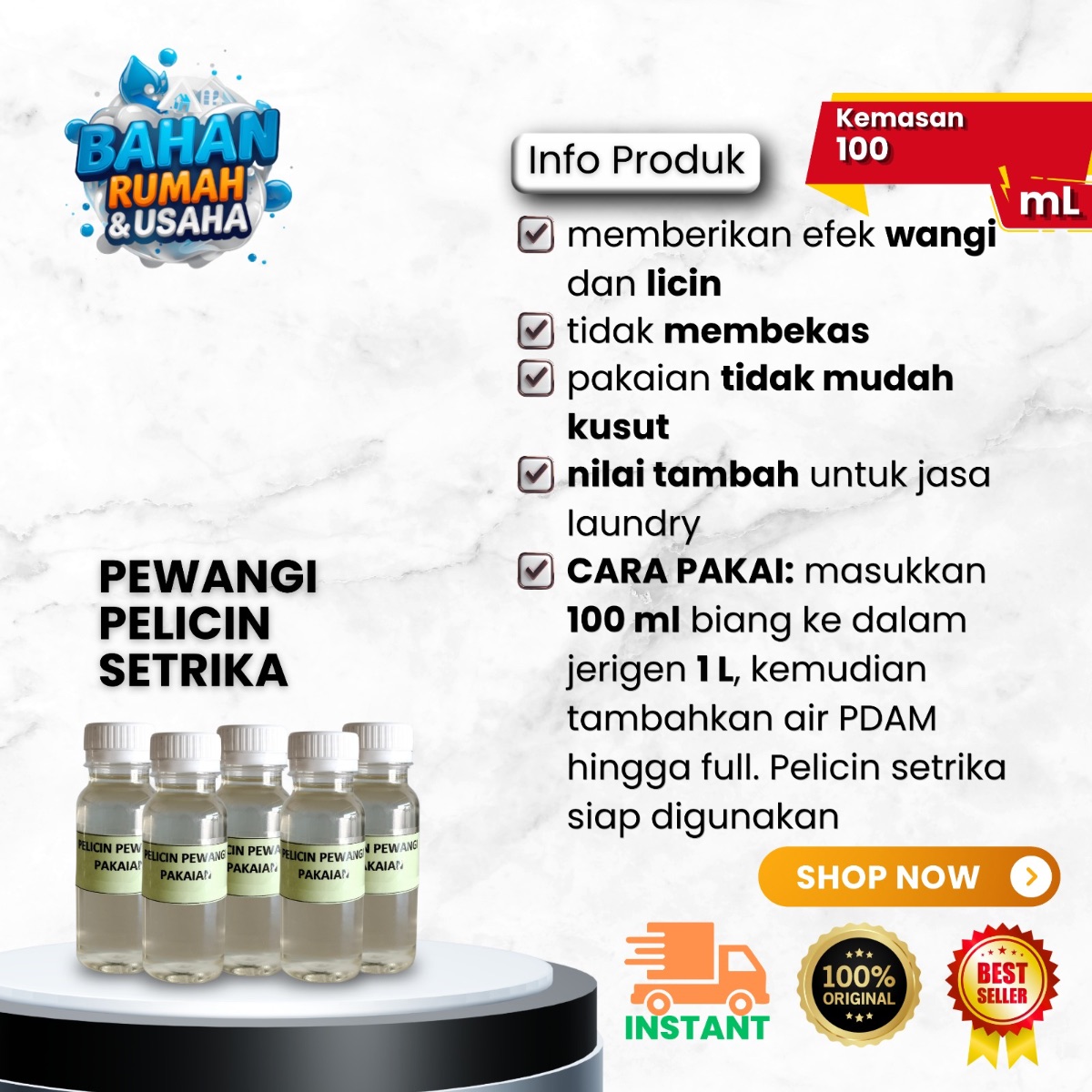 Biang Pelicin Setrika | Pewangi & Pelicin Pakaian | Anti Kusut